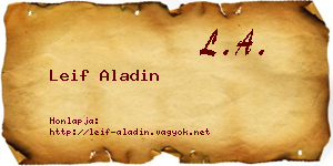 Leif Aladin névjegykártya